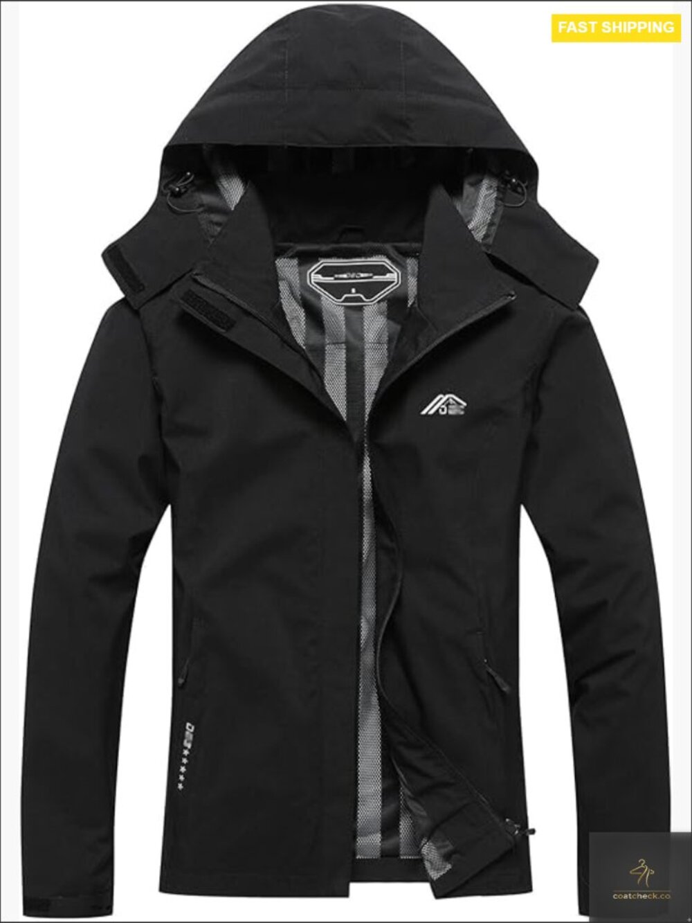 Waterproof Raincoat Lightweight Detachable Hood Travel Outdoor Jacket